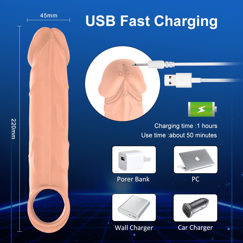 GM-523 Remote Control Realistic Vibrator Sleeve - Image 4